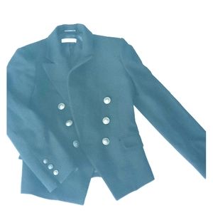 Black double breasted classic Mango blazer.